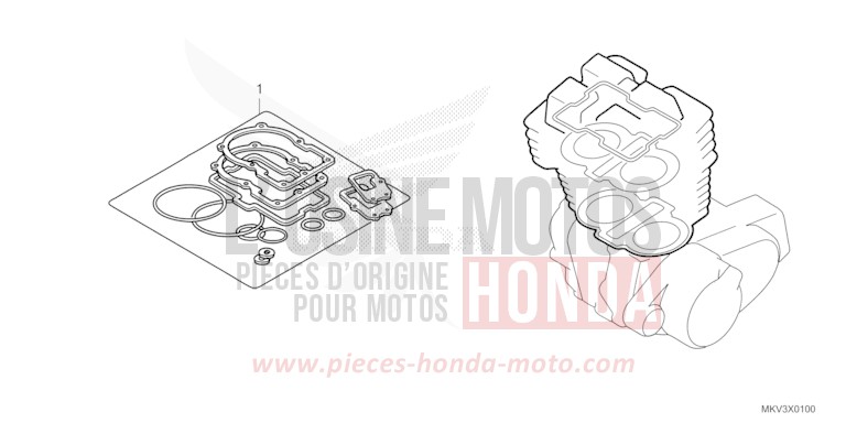 GASKET KIT A for Forza 750 CANDY CHROMOSPHERE RED (R381) from 2021